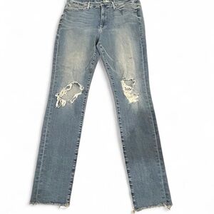Good American Good Waist blue jeans Size 16 #denim #distressed